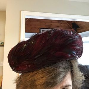 Vintage Gimbels pillbox hat with box